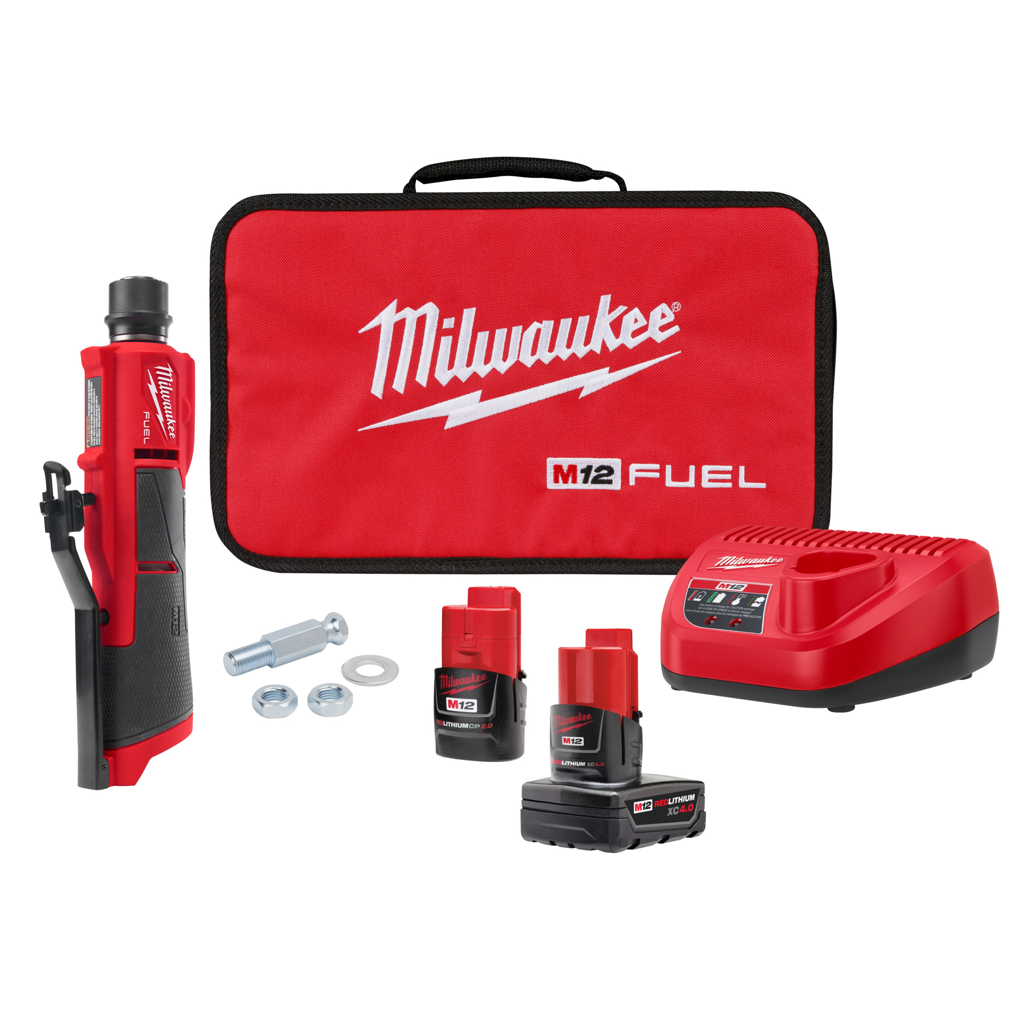 Milwaukee M12 FUEL Cordless Low-Speed Tire Buffer Kit, 2 Batteries, Model# 2409-22